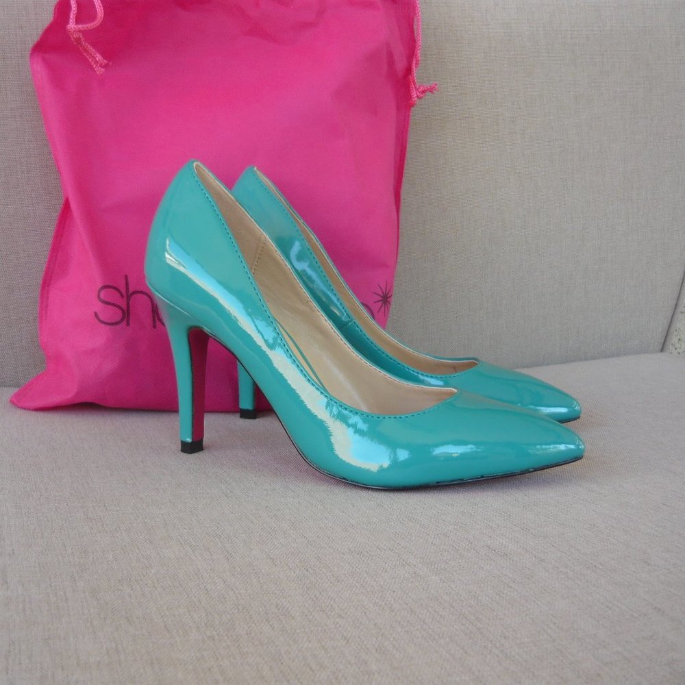 COPY - Shoe Dazzle Heels Turquoise  approx. 4 inches